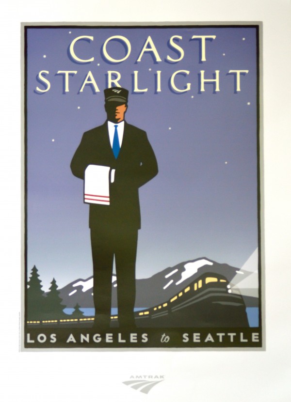 The Coast Starlight Vintage Poster  Print